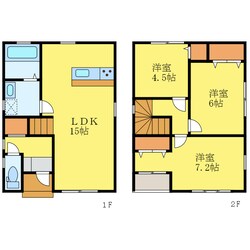 佐古駅 徒歩9分 1-2階の物件間取画像